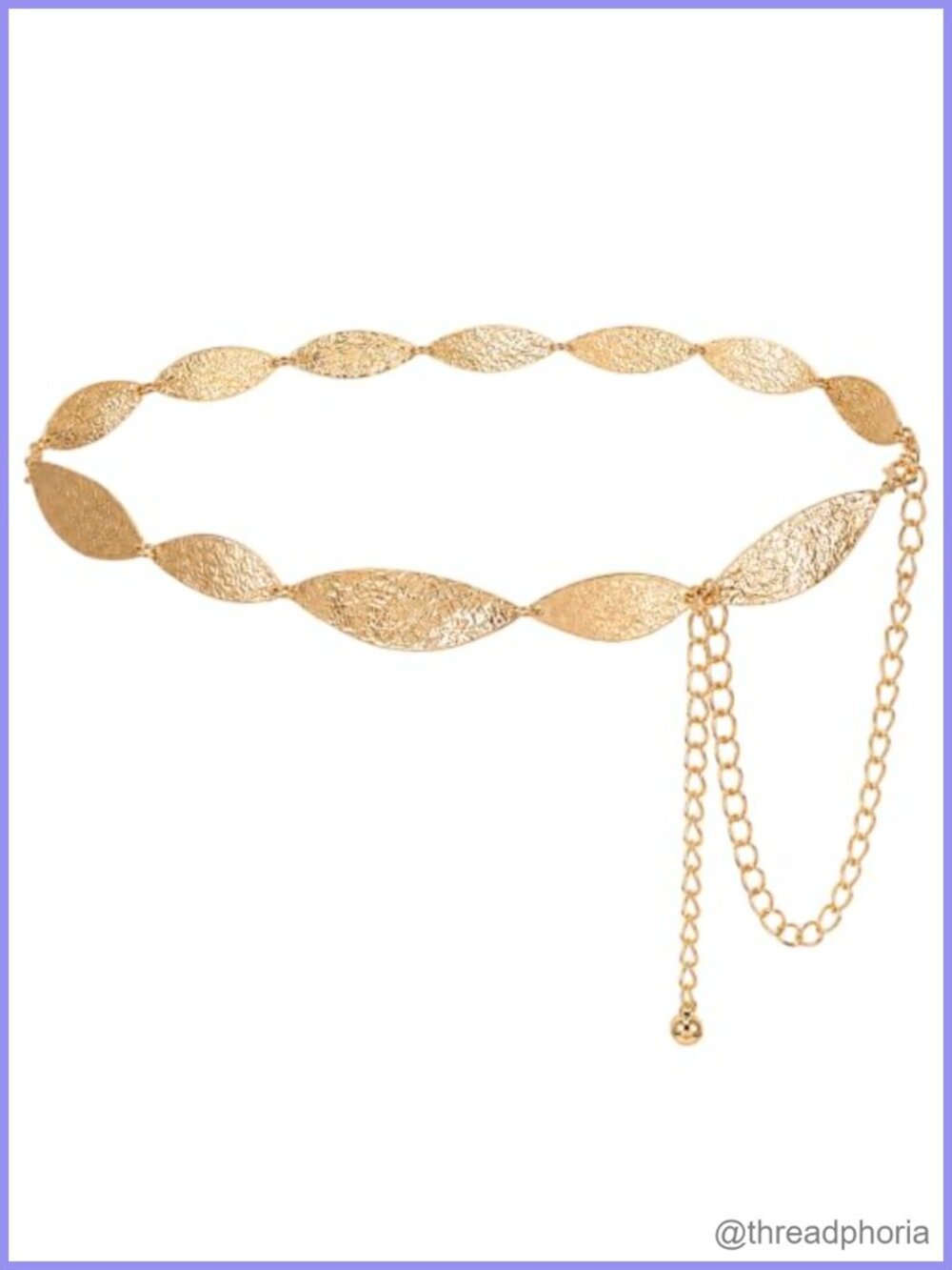 Gold Chain Belt Adjustable Boho Waist Belt for Dress